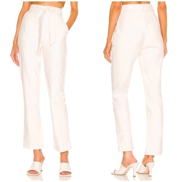 More To Come Alani Faux Leather Pant in White Size XS - Picture 1 of 13